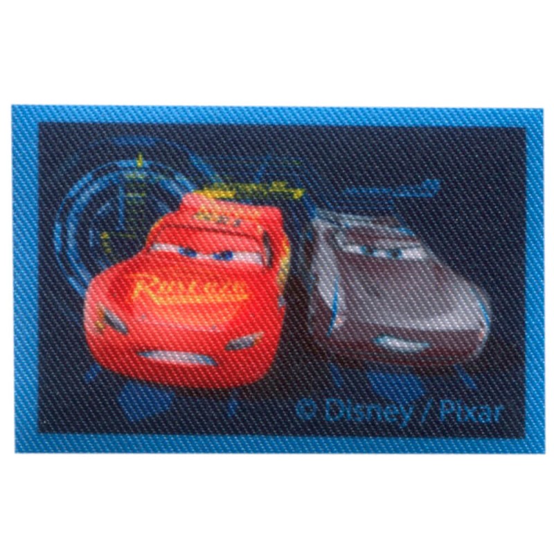 Bestickte Thermoklebe Aufnäher Cars Lightning McQueen Vs Jackson Storm