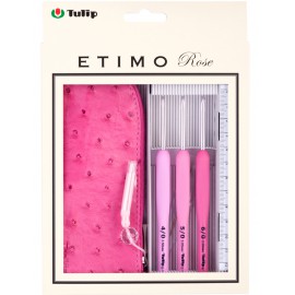 Set 3 Ganchillos Tulip Etimo Rose Softgrip