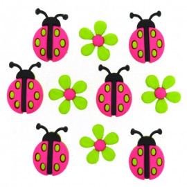 Botones Ladybug Crossing - Dress It Up