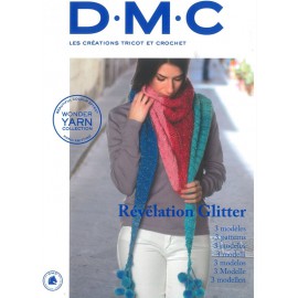 Revista DMC Creaciones de Tricot y Crochet Revelation Glitter 3 modelos - 2018