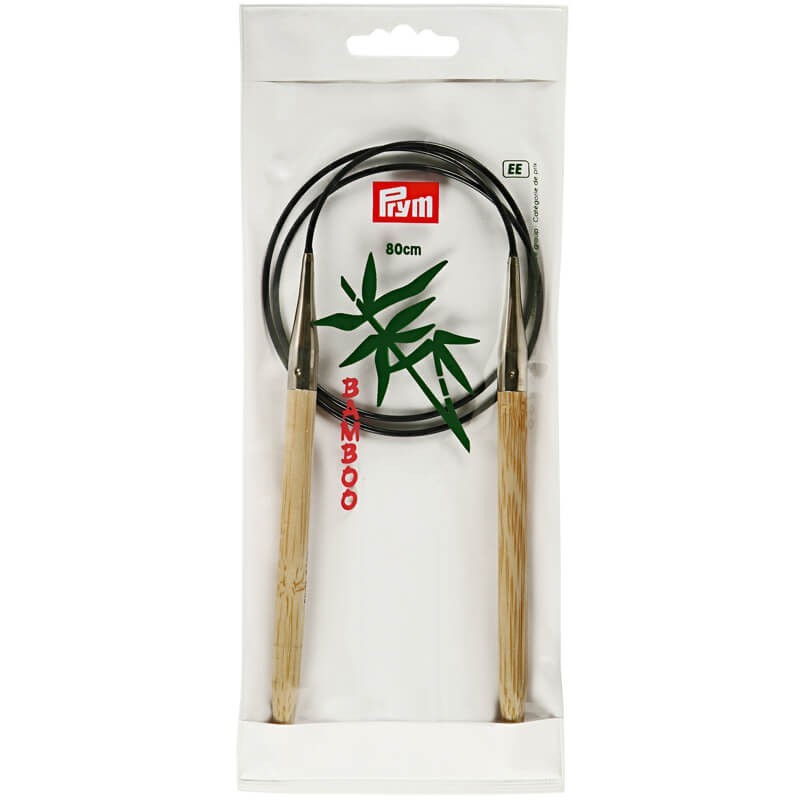 Agujas Circulares de Bambu 80 cm - Prym