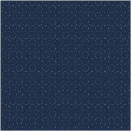 Tela para Seshiko Dark Blue Circles - Rico Design