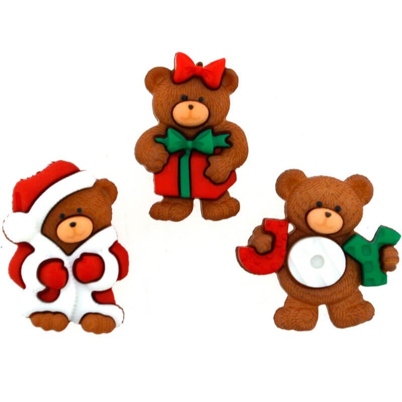 Botones A Beary Merry Christmas - Dress It Up