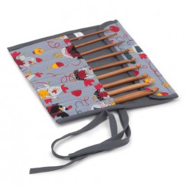 Set de Ganchillos con Estuche de Tela - Chiken Stitch