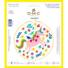 Kit de Punto de Cruz  - Unicornio - DMC